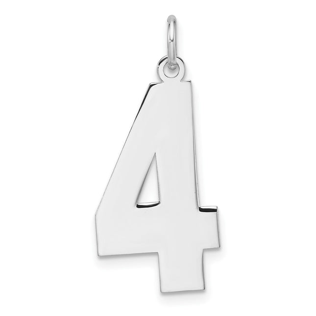 Sterling silver number 4 charm