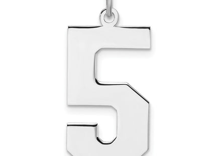 Sterling silver number 5 charm