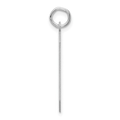 Sterling Silver/Rhodium-plated Polished Number 6 Charm, 27.96 x 12.32mm