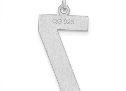 Sterling silver number 7 charm, another view