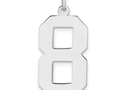 Sterling silver number 8 charm