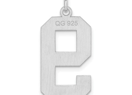 Sterling silver number 9 charm, another view