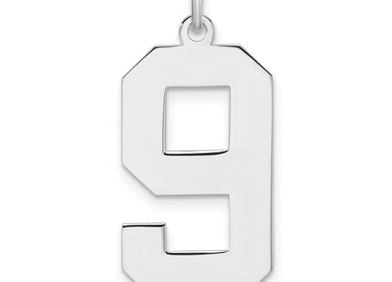Sterling silver number 9 charm