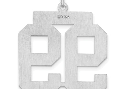 Sterling silver number 99 charm, another view