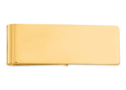 Sterling Silver Gold Plated Long Polished Money Clip