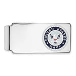 Sterling Silver Rhodium-plated U.S. Navy Money Clip view 1
