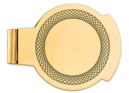 Sterling Silver Gold Plated Round Money Clip