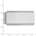 Sterling Silver Satin Rhodium-plated Front Money Clip view 2
