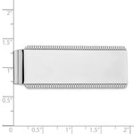 Sterling Silver Rhodium-plated Satin Front Satin Back Money Clip view 2