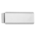 Sterling Silver Rhodium-plated Satin Front Satin Back Money Clip