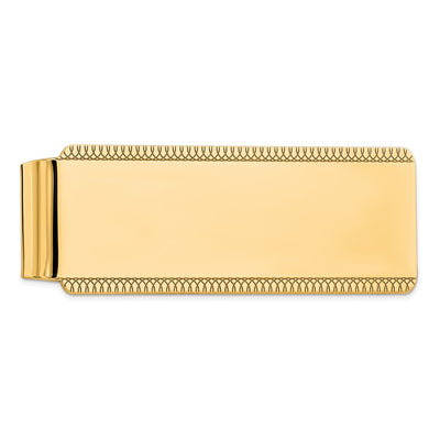 Sterling Silver Gold-plated Satin Front Satin Back Money Clip