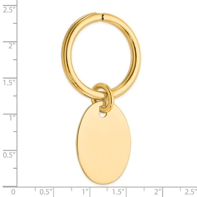 Sterling Silver Gold Plated Key Chainsterling Silver, 31 x 21mm