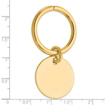 Sterling Silver Gold Plated Key Chainsterling Silver, 31 x 27mm