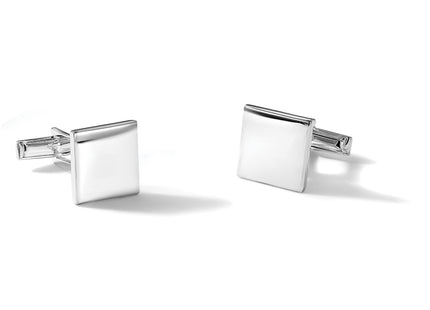Sterling Silver Polished Square Cuff Links