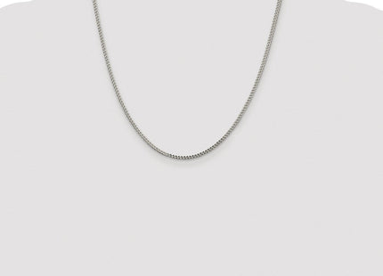 Sterling Silver Rhodium-plated D/C Square Franco Chain (Style QQF060R-20)