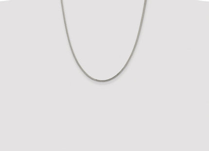 Sterling Silver Rhodium-plated D/C Square Franco Chain (Style QQF060R-22)