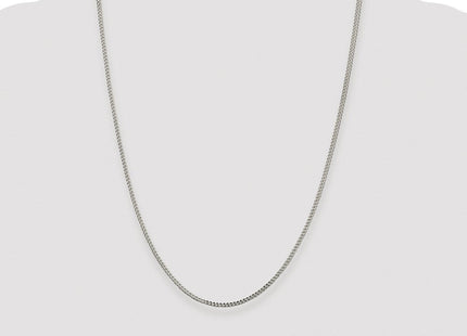Sterling Silver Rhodium-plated D/C Square Franco Chain (Style QQF060R-24)