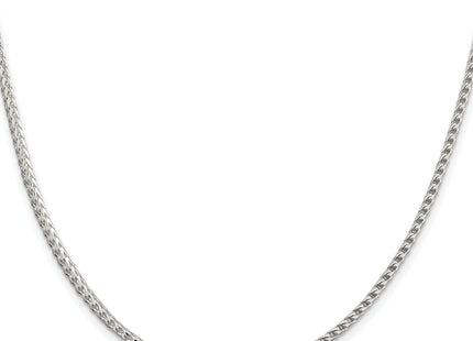 Sterling Silver Rhodium-plated D/C Square Franco Chain, 16 x 2.55mm (R-16)