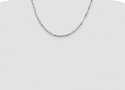 Sterling Silver Rhodium-plated D/C Square Franco Chain (Style QQF080R-18)