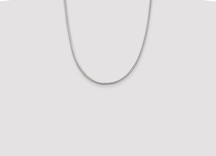 Sterling Silver Rhodium-plated D/C Square Franco Chain (Style QQF080R-22)