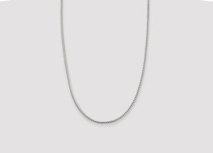 Sterling Silver Rhodium-plated D/C Square Franco Chain (Style QQF080R-26)