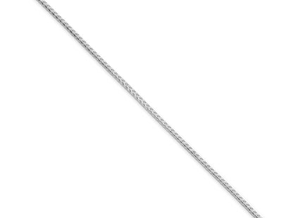 Sterling Silver Rhodium-plated D/C Square Franco Bracelet, 8 x 3mm