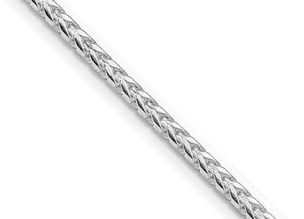 Sterling Silver Rhodium-plated D/C Square Franco Chain, 16 x 2.55mm (R-16)