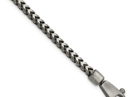 Sterling Silver Antiqued D/C Square Franco Chain