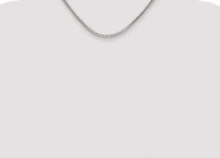 Sterling Silver Rhodium-plated D/C Square Franco Chain (Style QQF100R-16)