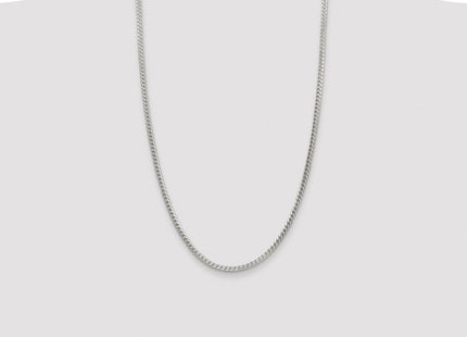 Sterling Silver Rhodium-plated D/C Square Franco Chain (Style QQF100R-26)