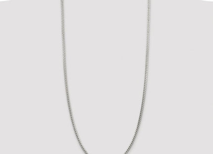 Sterling Silver Rhodium-plated D/C Square Franco Chain (Style QQF100R-30)