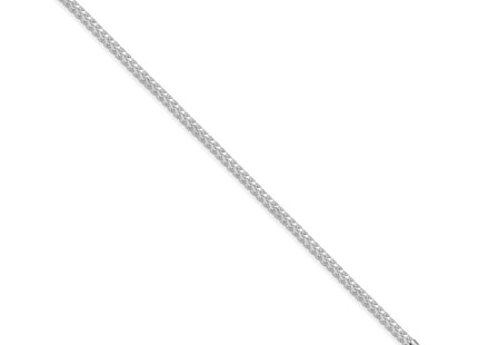 Sterling Silver Rhodium-plated D/C Square Franco Bracelet, 7 x 3mm
