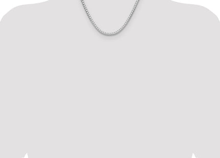 Sterling Silver Rhodium-plated D/C Square Franco Chain (Style QQF140R-18)