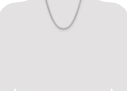 Sterling Silver Rhodium-plated D/C Square Franco Chain (Style QQF140R-20)