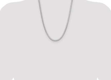 Sterling Silver Rhodium-plated D/C Square Franco Chain (Style QQF140R-24)