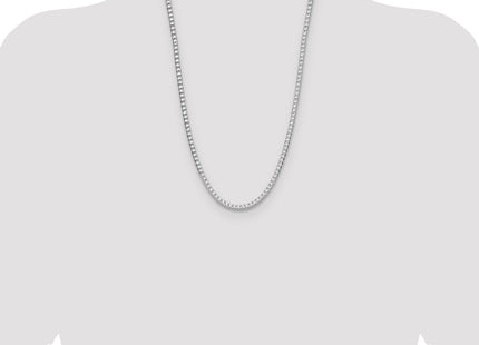 Sterling Silver Rhodium-plated D/C Square Franco Chain (Style QQF140R-26)