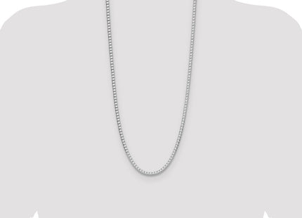 Sterling Silver Rhodium-plated D/C Square Franco Chain (Style QQF140R-30)