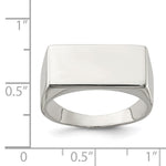 Sterling Silver Closed Back Signet Ring view