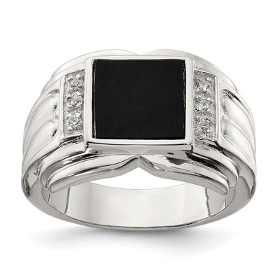 Sterling silver cubic zirconia ring