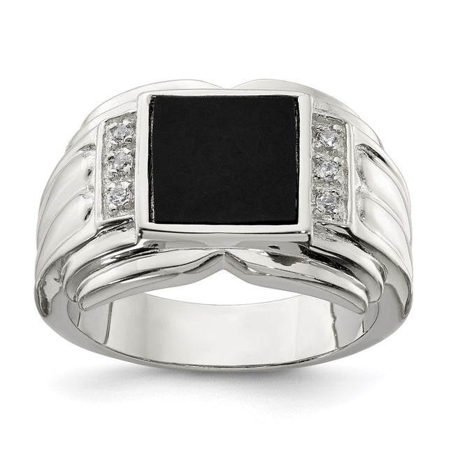 Sterling silver cubic zirconia ring