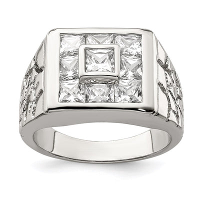 Sterling silver cubic zirconia ring