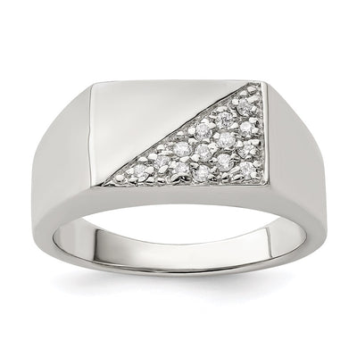 Sterling silver cubic zirconia ring