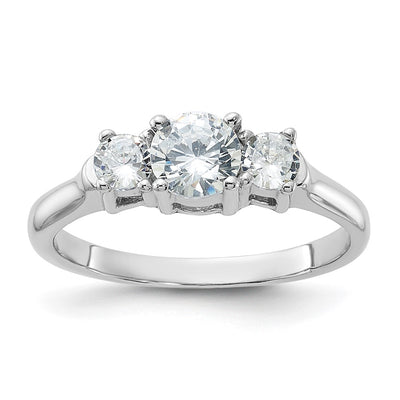 Sterling silver cubic zirconia ring