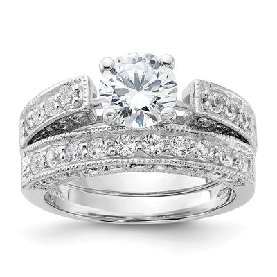 Sterling silver cubic zirconia ring