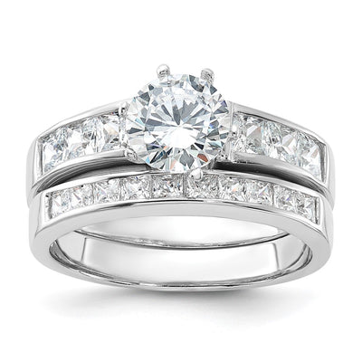 Sterling silver cubic zirconia ring