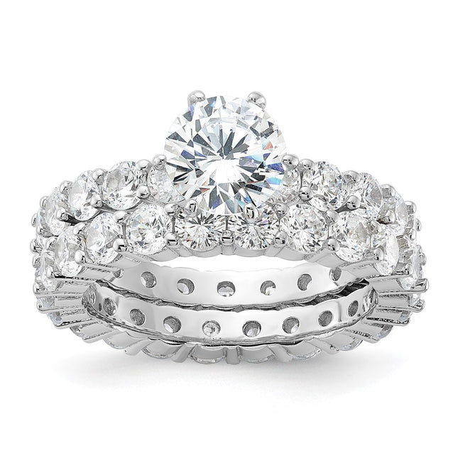 Sterling silver cubic zirconia ring