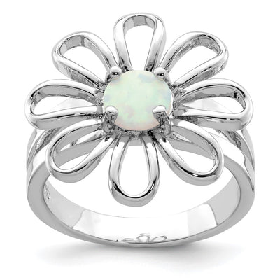 Sterling silver flower ring