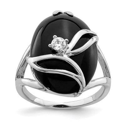 Sterling silver cubic zirconia ring