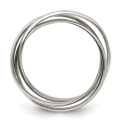 Sterling Silver Triple Intertwining Ring