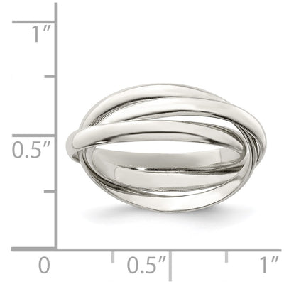 Sterling Silver Triple Intertwining Ring